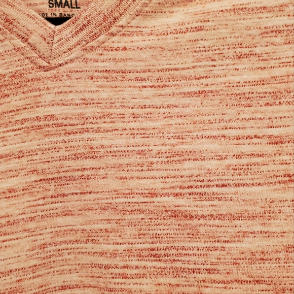 Men’s Michael Brandon Deep Pink Heather V-Neck Tee Small - Picture 3 of 6